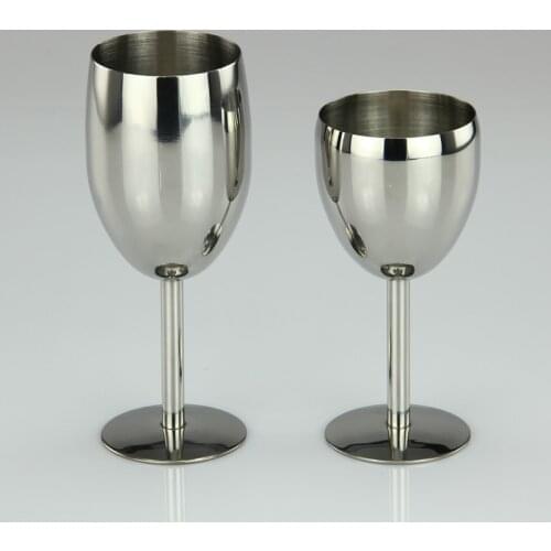 6oz 8oz Stainless Steel Wine Glass Tasting Goblet Unbreakable BPA Free Shatterproof Steel Dishwasher Safe 6pcs/lot DEC253