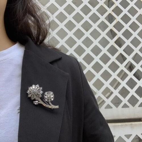 Amorita boutique design new design snow flower crystal Brooches