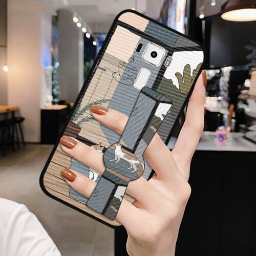 Wrist Strap Bracket Cover For Asus zenfone Selfie ZD551KL Z00UD Coque Cute Holder Case For Asus ZenFone 3 ZE552KL