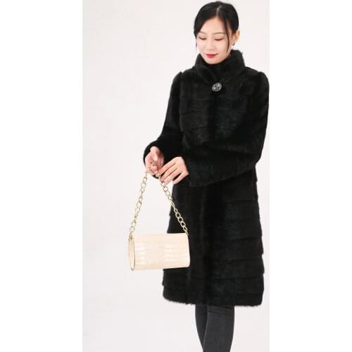 CLIYTEII Long Fur Coats