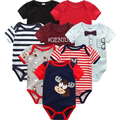 Baby Clothes 8Pcs/lots Unisex Newborn Boy&Girl Rompers roupas de bebes Cotton Infant Toddler Jumpsuits Baby Clothing