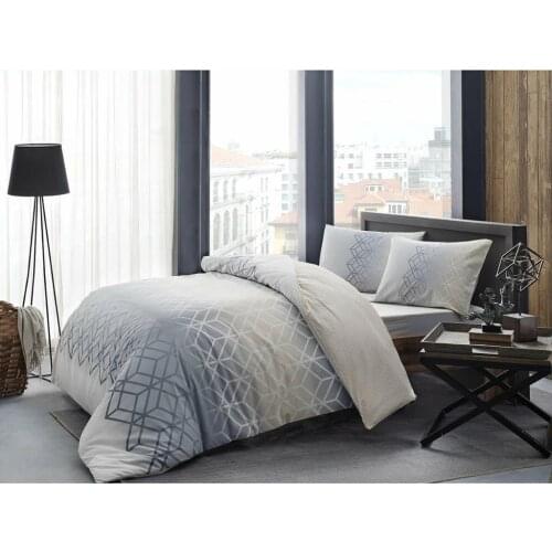 Crown Play Ranforce Single Double Quilt Cover Set Gray