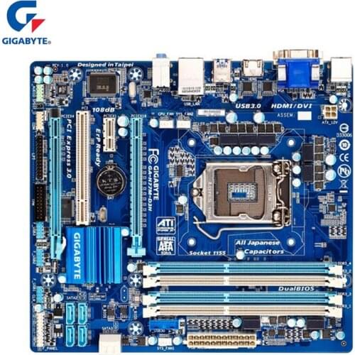 Gigabyte GA-H77M-D3H 100% Original Motherboard LGA 1155 DDR3 USB3.0 32G Desktop Mainboard SATA3 H77M-D3H For Intel H77 H77M D3H