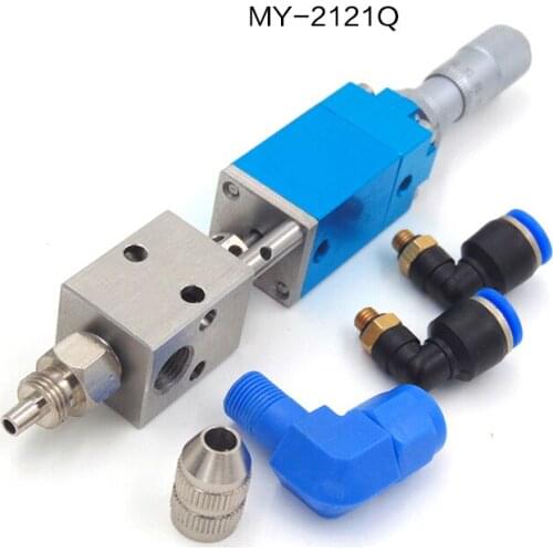 MY2121Q Thimble Type Dispensing Valve, UV Glue Ink Alcohol Precision Dispensing Valve, Pneumatic Dispensing Tool