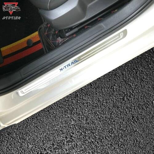For 2014-2021 Nissan X-Trail X Trail XTrail T32 Stainless Steel Welcome Pedal Trim Car Styling Accessories Door Sill Scuff Plate
