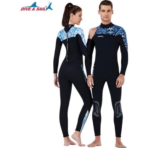 Dive Sail 3MM Neoprene Diving Wetsuit Adult One Piece Swimsuit Winter Warm Scuba Snorkeling Suit Spearfishing Underwater M129561
