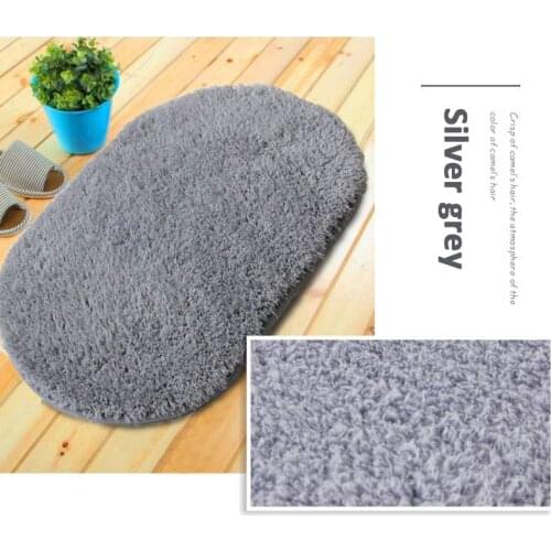 1pc Non-slip Bathroom Mat Absorbent Oval Shape Pad Soft Memory Foam Rugs For Floor Toilet Living Room Door Mats