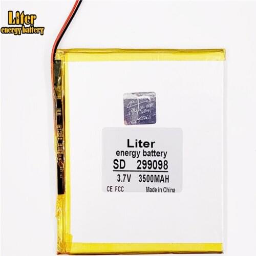 Size 299098 3.7V 3500mah Lithium polymer Battery with Protection Board For PDA Tablet PCs Digital Products