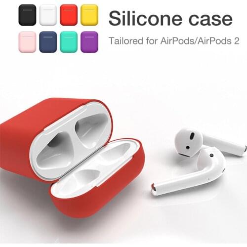 Silicone Bluetooth Wireless Earphone Case For AirPods Case Protective Cover Skin Accessories for Apple Airpods 2 Charging Box