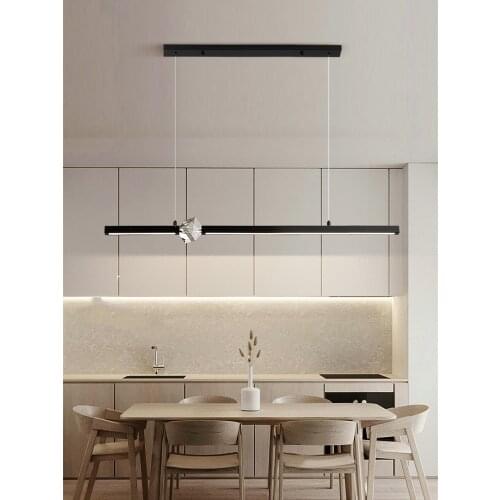 Modern Luxury Crystal LED Chandelier Lighting Nordic Minimalist Art Design Black Long Hanging Light Office Restaurant Chandelier