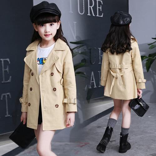 4-12 Years Baby Kids Trench Coat Children Jacket Windbreaker Boy Girl Spring Autumn Thin Style Overcoat Outerwear Toddler Jacket