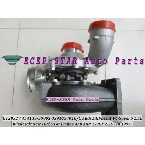 Free Ship GT2052V 454135 454135-5009S 454135-0006 Turbo Turbocharger For AUDI A4 A6 A8 VW Passat SKODA Superb V6 AFB AYM AKN 2.5