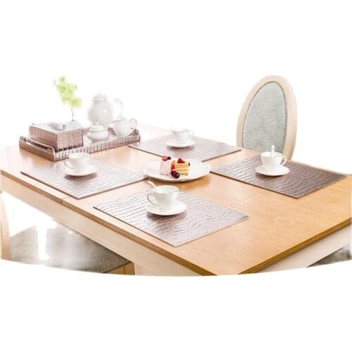 Western restaurant placemats Oil stain prevention tableware pad PU leather kitchen room tablemat