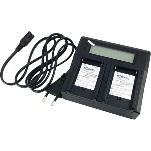CDC68 46B Dual Charger for SOKKIA BDC46 BDC46A BDC46B BDC58 BDC70 BT-L2 Battery Charges Replacemen Charger with LED Lamp Black