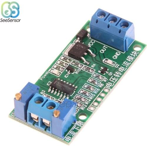 0-2.5V/0-3.3V/0-5V/0-10V/0-15V/0-24V to 4-20ma 0-20mA DC12V-24V Linear Conversion Voltage to Current Signal Transmitter Module