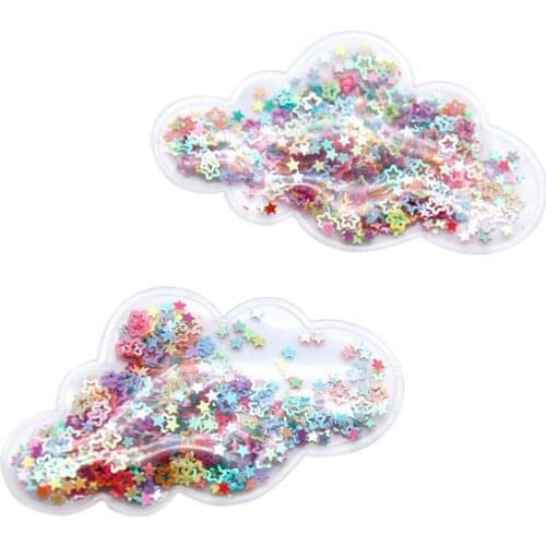 10pcs Cloud Pattern DIY Sequin Shaker for Children Garments Bag Hair Decoration Quicksand Shaker Accessories