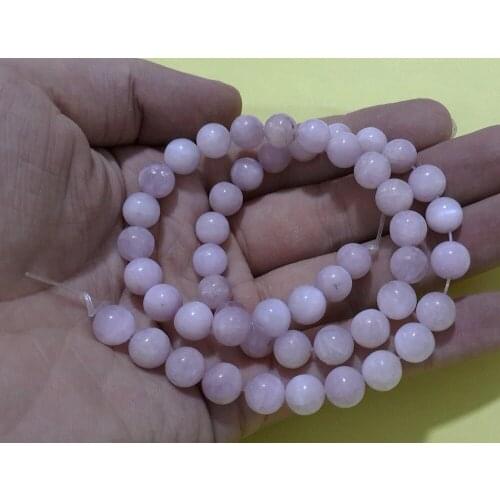 100% Natural Kunzite Beads 6mm 8mm 10mm Round Gem Stone Jewelry Loose beads 15.5"/string