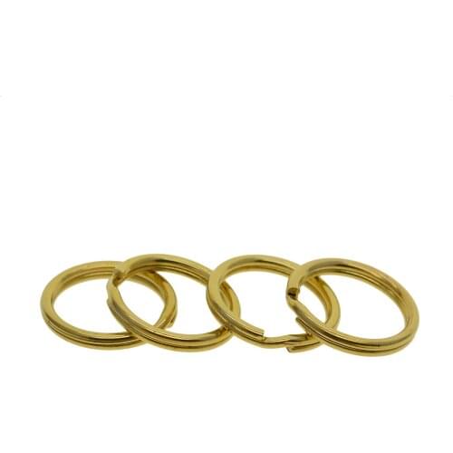 20mm) Brass Round Edged Split Circular Keychain Ring Clips for Car Home Keys Organization, Arts & Crafts, Lanyards (10)