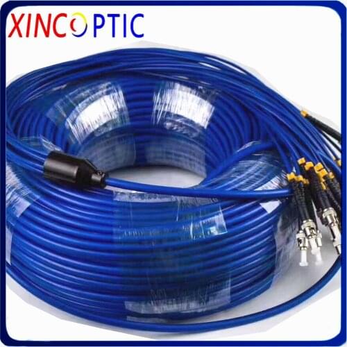 200meters 12core Singlemode Armored Patch Cord 12 core 200M SM G652D PVC Jacket SC LC FC 12 fiber Optical Fiber Jumper Cable