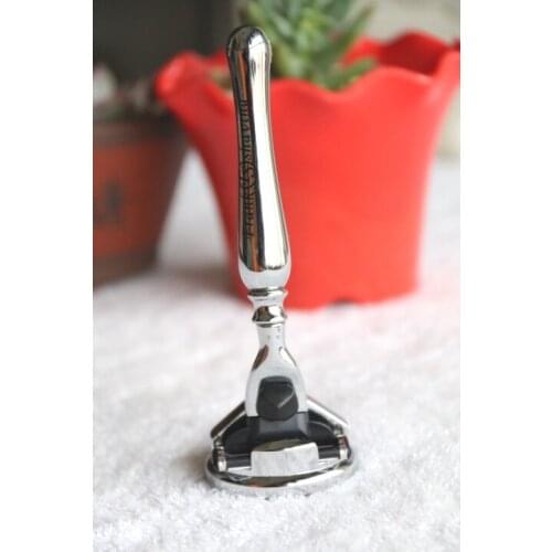 Frank Shaving-3 Layers Blade Shaving Razor, Chrome Handle+FREE RAZOR STAND(#43 HOLDER ) #P12CR