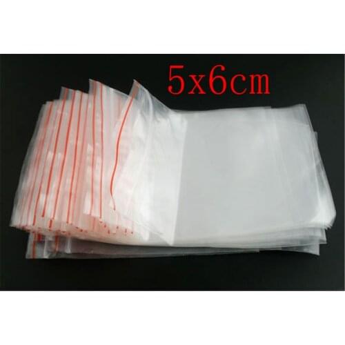DoreenBeads 500 Self Sealing Zip Lock Plastic Bags 5x6cm (B03101), yiwu