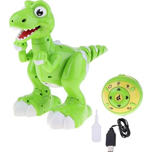 Infrared Remote Control Dinosaur Walking Dancing Spraying Smart Interactive Dinosaur Toy Model Electronic RC Pet Animal Gift