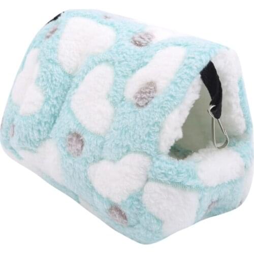 Small Animal Pets Cages Winter Springs Hamster Guinea Pig Squirrel Keep Warm Nest Soft Sleeping Bed Hammock Tent Pet Tool New