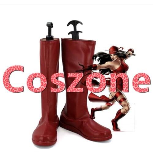 Elektra Natchios Red Cosplay Shoes Boots Halloween Carnival Cosplay Costume Accessories