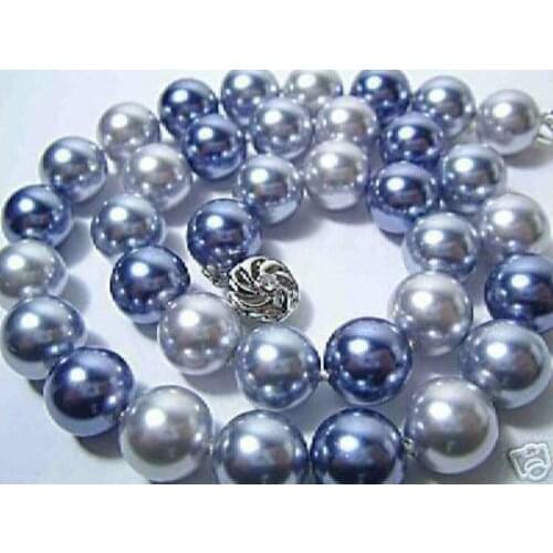 Pretty tribe 10mm Multicolor South Sea Shell Pearl Necklace 18" AAA>Dongguan girl jewerly Store