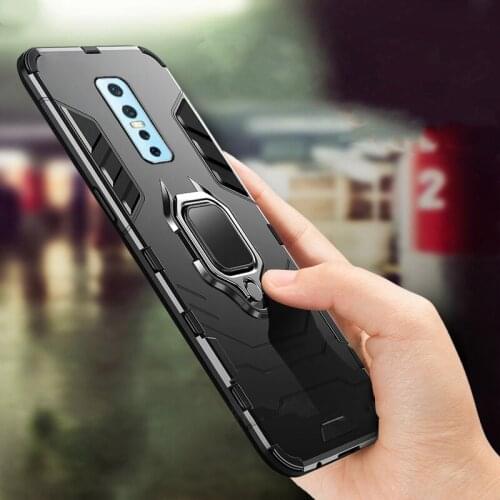 For Vivo V17 Pro V15 S1 Pro (v1907) Nex 3 Magnetic Car Phone Holder Cover Tpu+pc Bumper Case
