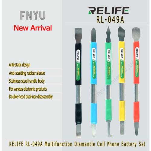 Multifunction Dismantle Set RELIFE RL-049A Remove Cell Phone CPU Battery Plastic Shell Remove Glue Tin Scraping Anti-static Tool