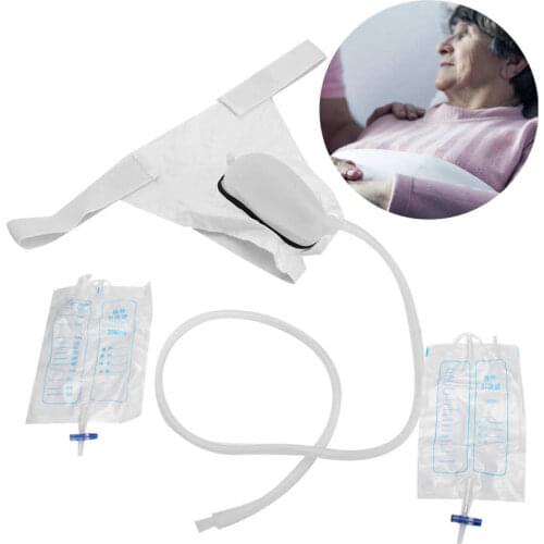 Male/Female Urine Collection Bag Reusable Silicone Urinal With 2pcs Drainage Bag Pipe for Women Men Elderly Bedridden Patients