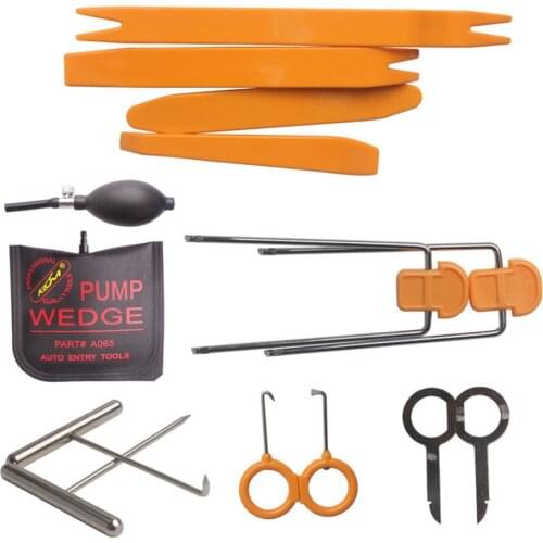 Pump Wedge Locksmith Tools Car Radio Panel Removal Tools Airbag Open Car Door Lock Opening Tools 13pcs/set