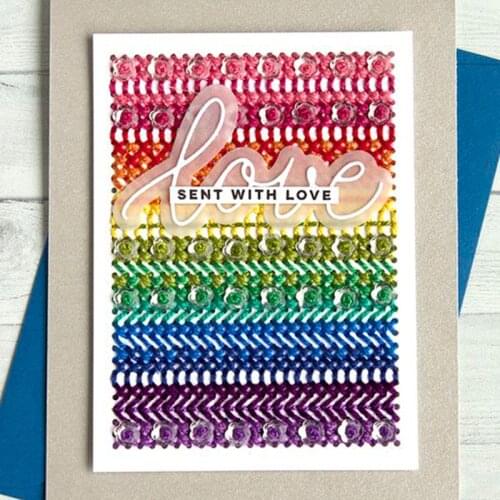 Panalisacraft Hole Plate Cross-stitch Frame Metal Cutting Dies And Stamps cut die scrapbooking Album Paper Card Craft Embossing