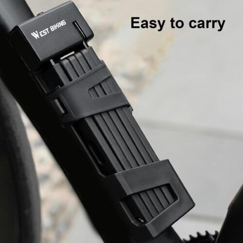 90-Degree Rotatable MTB Electric Bike Motorcycle Bicycle Anti-Theft Folding Safety Key Chain Lock Bicycle Lock Manganese Steel