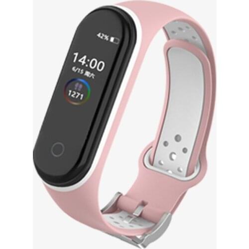 25pcs Bracelet for Xiaomi Mi Band 4 3 NFC smart watch strap Double Color Silicone Bracelet For MiBand 4 3 wrist strap wholesale