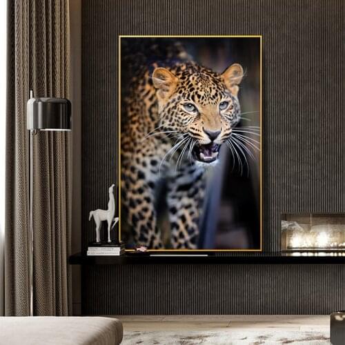 Wild Africa Animal Art Leopard Canvas PaintingNordic Scandinavian Posters and Prints Cuadros Wall Art Picture for Living Room
