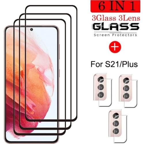 Tempered Glass For Samsung Galaxy S21 Screen Protector Explosion-proof Glass For Samsung S21 Plus Camera Film For S21 Plus