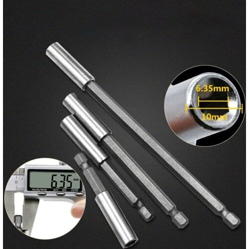 1/4'' Strong Magnetic Hex Screwdriver Bit Extension Connecting Rod Sleeve Pistol Drill Extension Rod 6.35mm Sleeve Quick Adapter