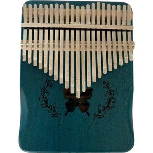 1 Set Thumb Piano Portable Kalimba 21 Keys Hand Piano Musical Instrument (Blue)