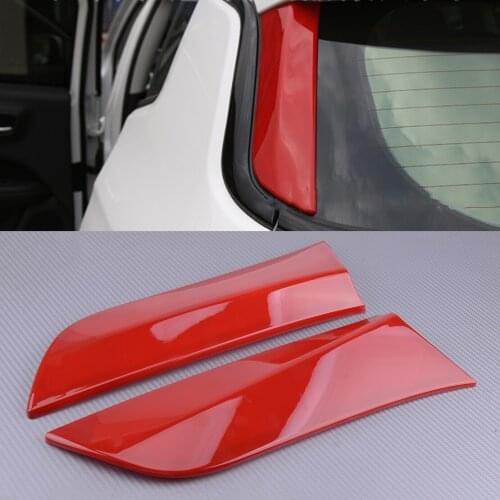 1 Pair Red Car Rear Window Side Spoilers Sill Cover Trim Moulding Fit For Jeep Compass 2017 2018 2019 2020