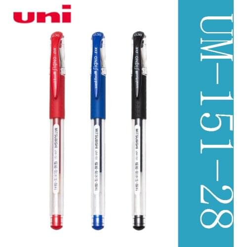 1pcs Japan Uni Mitsubishi UM-151-28 Signo Series 0.28MM Very Fine Classic Financial Neutral Pen Supplies UMR-1 Refill