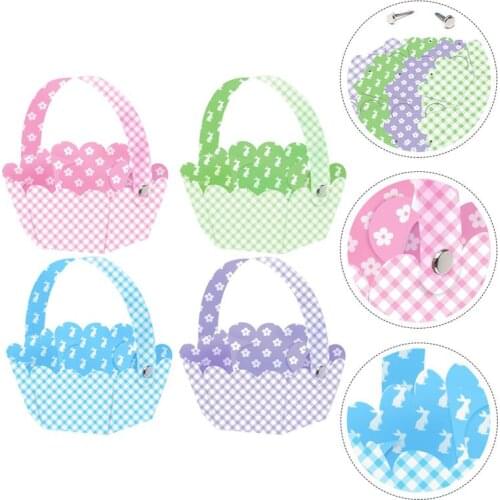 12pcs Delicate Easter DIY Baskets Adorable Egg Storage Baskets Festival Decors Easter Day Accessories