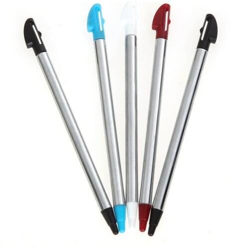 5Pcs Colors Metal Retractable Stylus Touch Pen for Nintend 3DS XL/LL Games Machine Accessories Screen Protecting Props