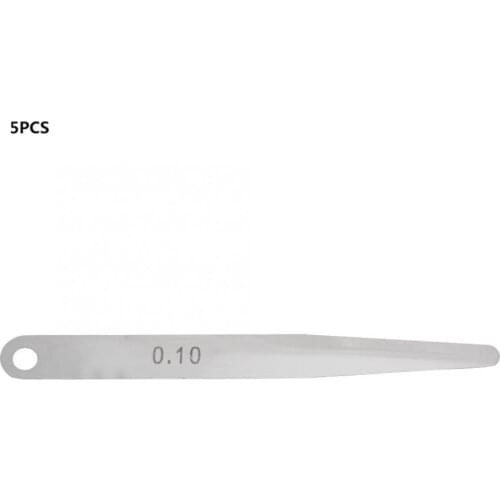 5pcs 0.1mm Thickness Feeler Gauge Metric Filler Thickness Gage Measurement Tool