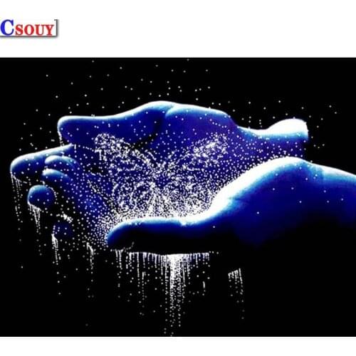 Diy Diamond Embroidery Holding Butterfly Diamond Mosaic Drawing Full Square Round Drill Diamond Painting Cross Stitch Home Decor