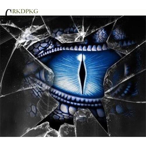 GRKDPKJ 5d diy diamond painting Eye dragon accessories pictures of rhinestones Full square diamond painting Wedding decoration