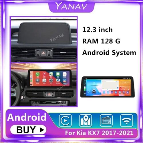 128GB 12.3INCH Android Car Radio For KIA KX7 2017-2021 GPS Navigation With HD Big Screen Auto Head Unit Stereo DVD Multimedia