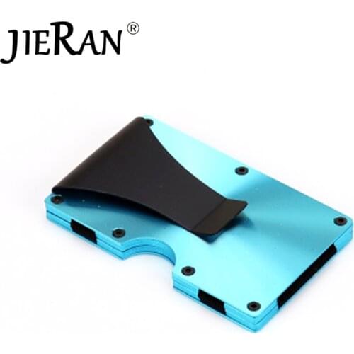 Automatic Card Case New Creative Mechanical Business ID Card Box Portable Credit Card Case Metal Rfid Blocking Wallet Purse Clip