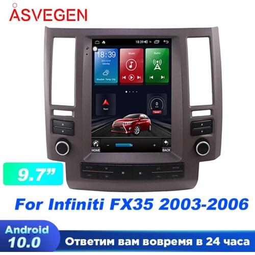 9.7 Inch Android 10.0 Car Multimedia Player For Infiniti FX35 2003-2006 Navigation WiFi BT Radio Stereo Head Unit Player